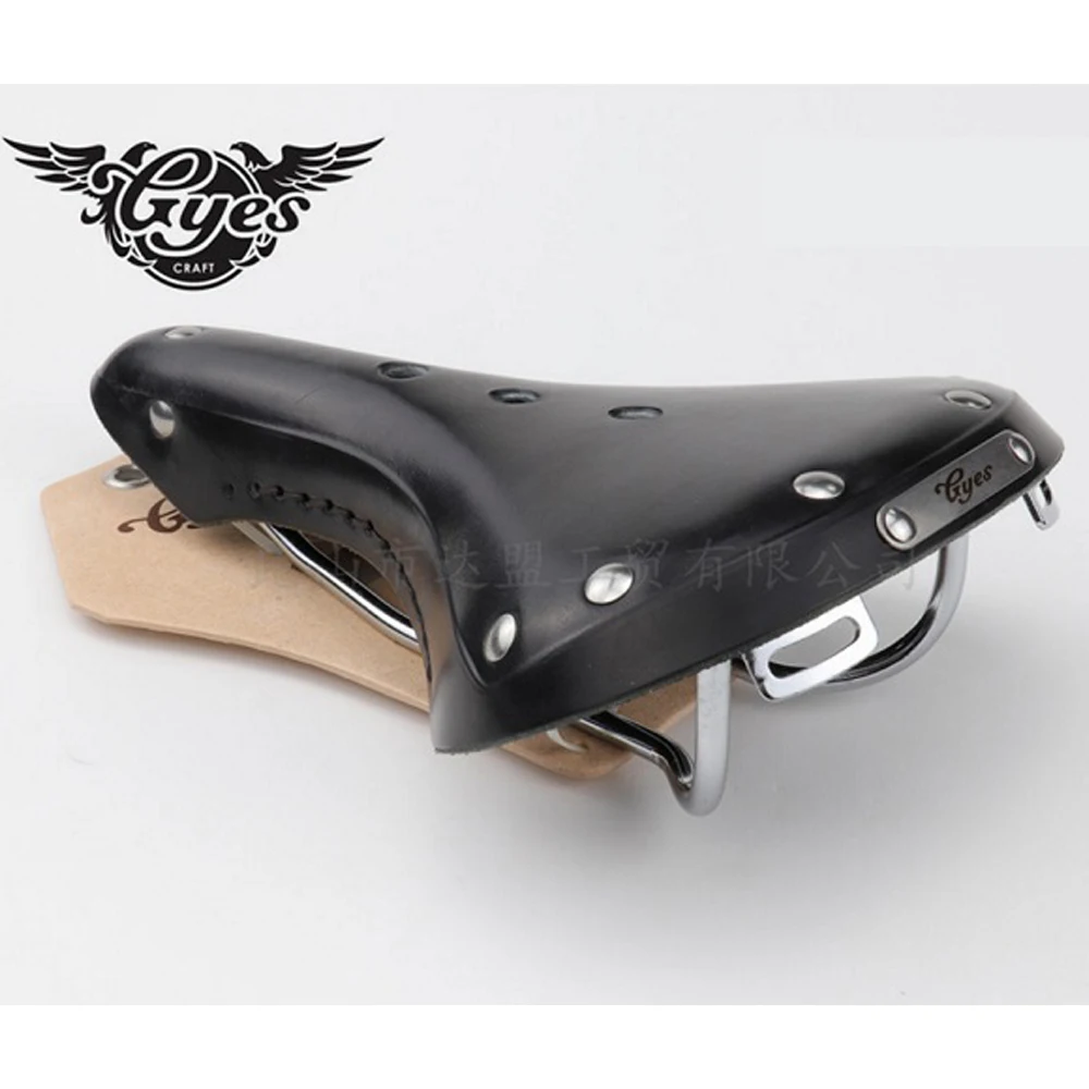 Классическое седло в стиле ретро винтажное кожаное для шоссейного велосипеда