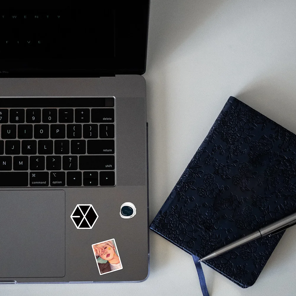 108pcslot kpop exo adhensive stickers for luggage skateboard phone laptop bicycle wall guitar stickers diy scrapbooking free global shipping