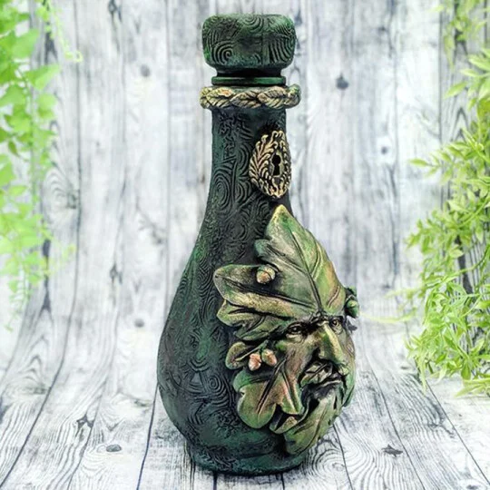 Botella de decoraci&oacute;n de resina Retro, jarr&oacute;n de bronce de imitaci&oacute;n de padre, madre tierra, decoraci&oacute;n Vintage para dormitorio, ornamento, regalo de cumplea&ntilde;os-4
