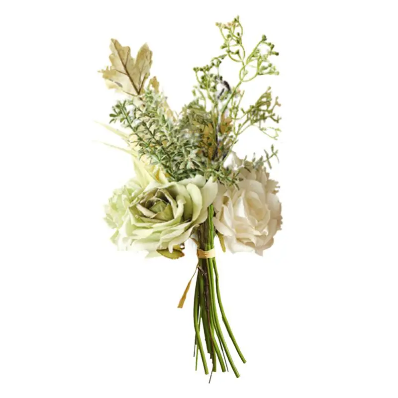 

Artificial Rose Bouquet House Office Decoration Wedding Background Flowers Arrangement Bouquet Ornament