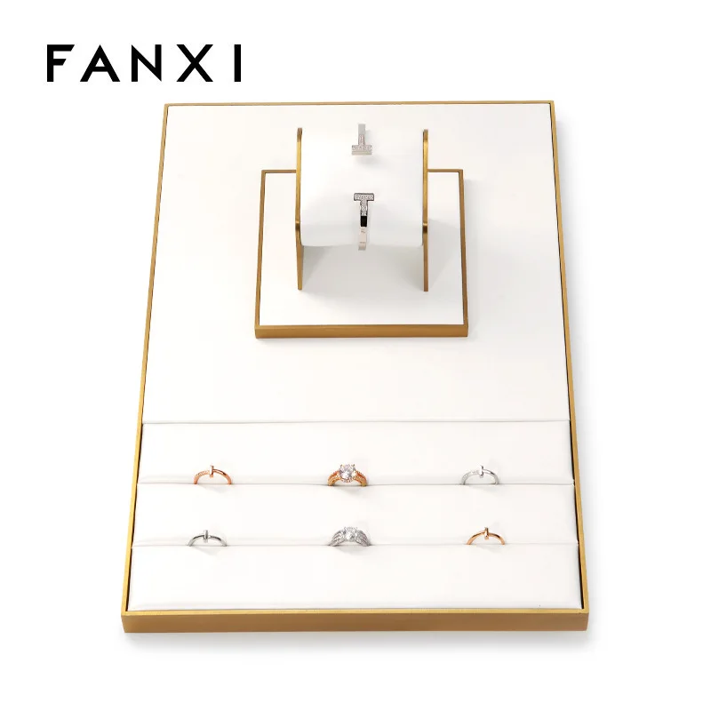 Metal jewelry display props light luxury jewelry display rack high-grade necklace ring bracelet display rack