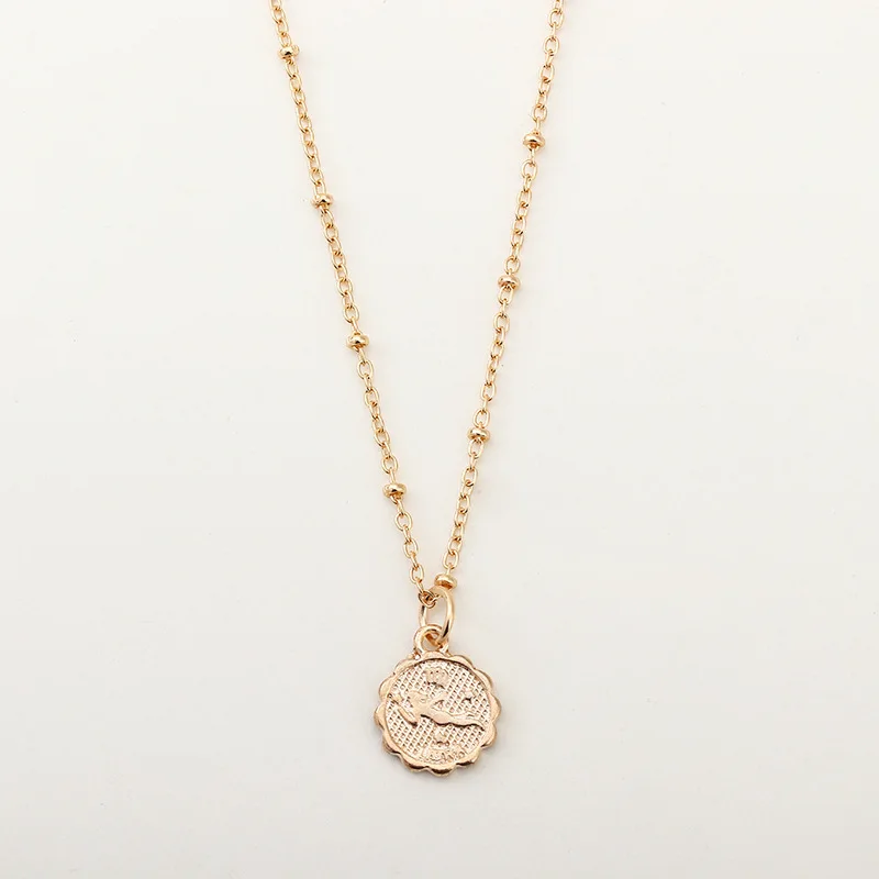 Колье Femme с надписями зодиака подвески ожерелье для женщин и мужчин Стрелец