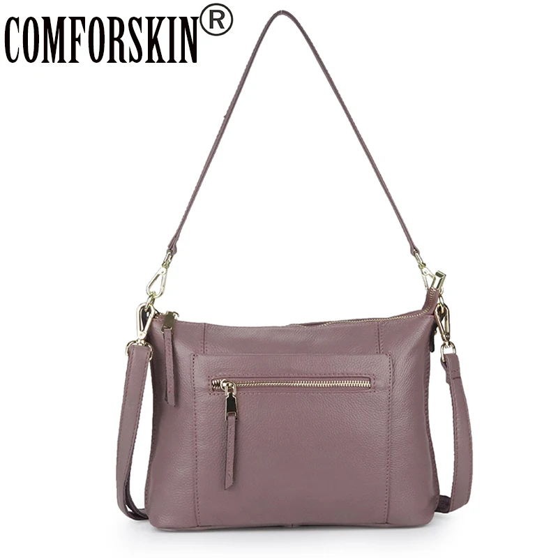 

COMFORSKIN первый слой из коровьей кожи, женская сумка, Новое поступление, многофункциональная женская сумка через плечо, женские сумки-мессенджеры
