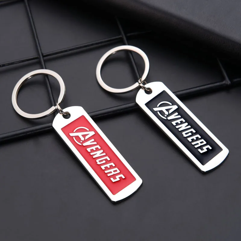 Брелки с логотипом Мстителей 4 цвета металлические брелки для автомобиля marvel