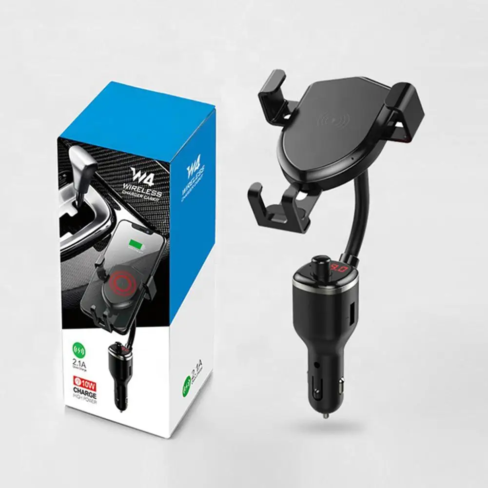 10 Вт беспроводной держатель для быстрой зарядки мобильный телефон с Fm Bluetooth