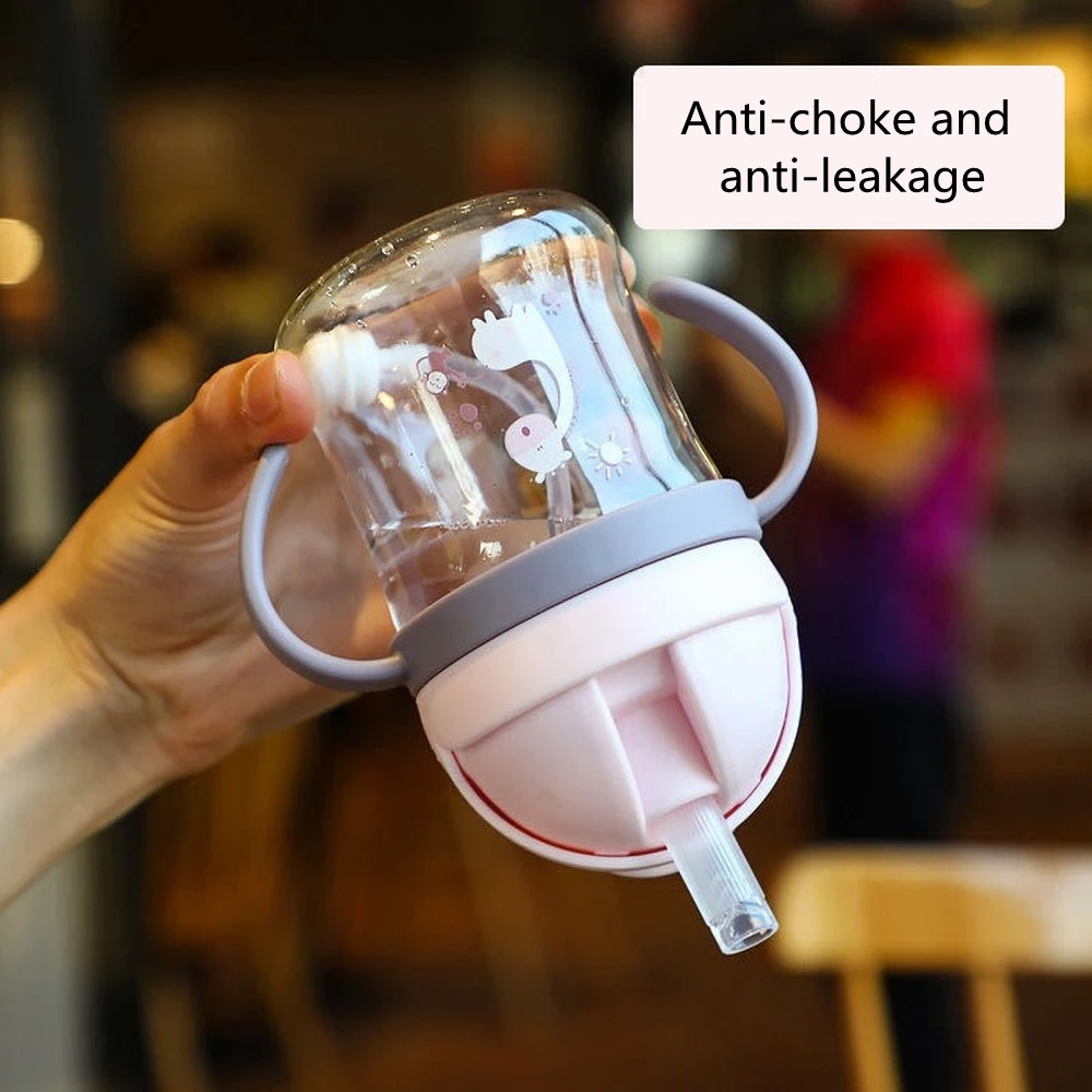 250ml Baby Feeding Cup with Straw Children Learn Drinking Bottle Kids Training With Taza De Bebe New | Мать и ребенок