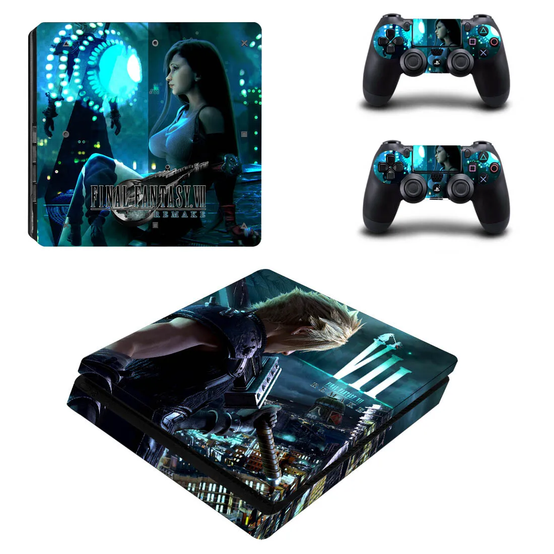 PS4 тонкие наклейки Последняя фантазия VII Play station 4 Slim кожи Стикеры для Игровые