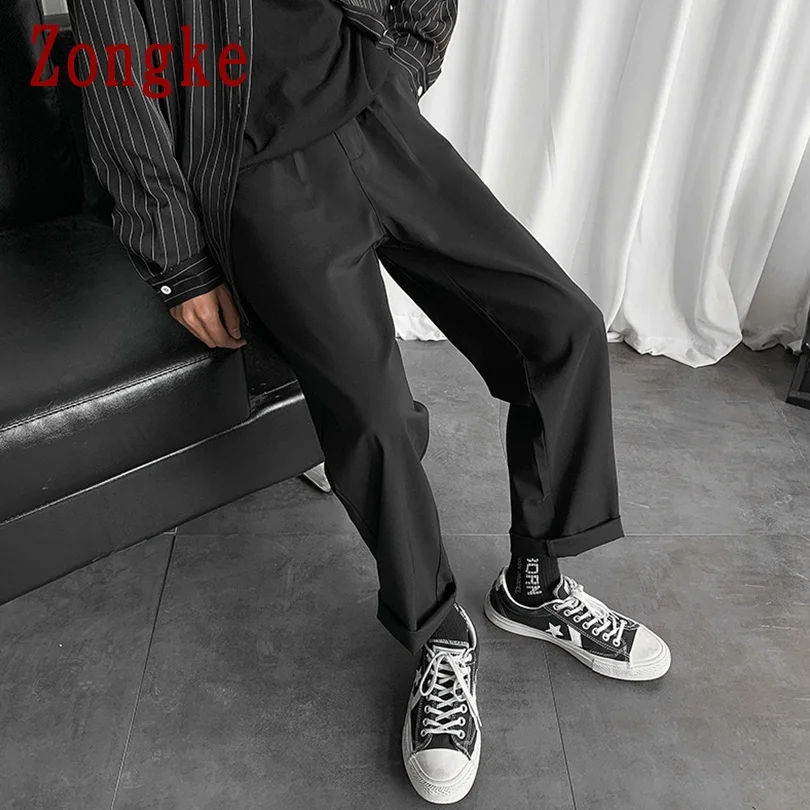 

Zongke Straight Casual Pants Men Japanese Streetwear Men Joggers Sweatpants Trousers Men Pants Harajuku Hip Hop 5XL 2021 Spring