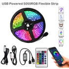 Светодиодная лента с ИК-пультом дистанционного управления, USB, Bluetooth, 5050 RGB