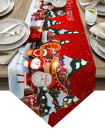 christmas tree santa claus snowman elk table runners wedding decoration table cover christmas decorations for home table cloth