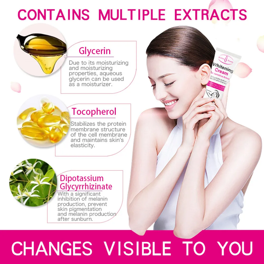

Armpit Whitening Cream Beauty Body Creams Underarm Legs Knees Private Parts Formula Brightening Moisturizer Whitener Skin Care
