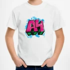 Белаяхлопчатобумажная футболка Vlad A4 с добавлением полиэстера, детских и подростковых размеров от 22 до 58