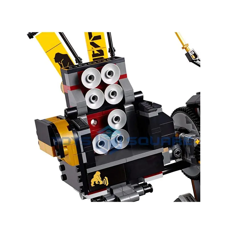 

The Quake Mech With Action Figures Bricks Model Building Blocks Set Gifts Educational Toys For Children