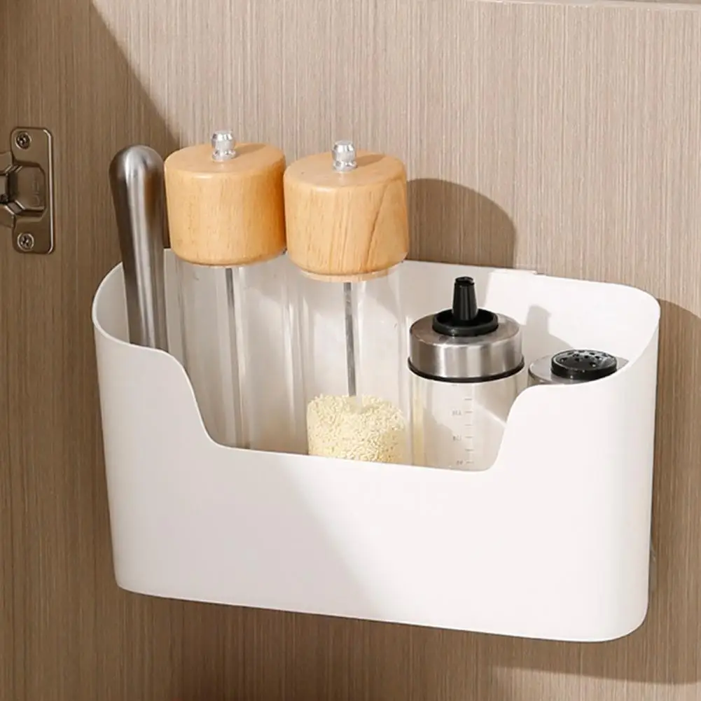 

Storage Holder Multifunctional Wall Mount HIPS Punch Free Hanging Cosmetic Box for Kitchen