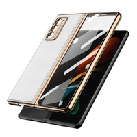 phone case full protective cover electroplating glass shockproof phone shell for samsung galaxy z fold 2 phone accessories