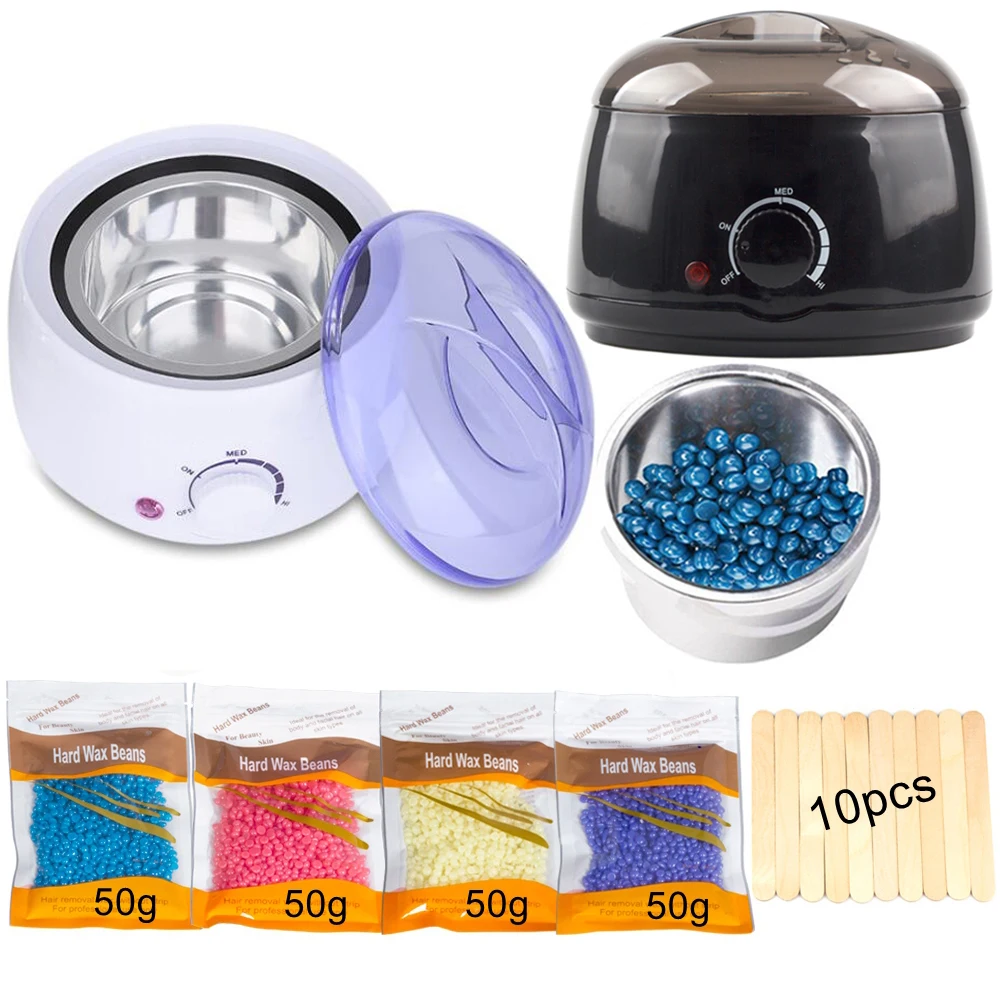 

Wax Warmer Heater Set Hair Removal Paraffin Wax-melt Machine Waxing Kit 200g Wax Beans Depilatory 10 Wood Sticks Calentador