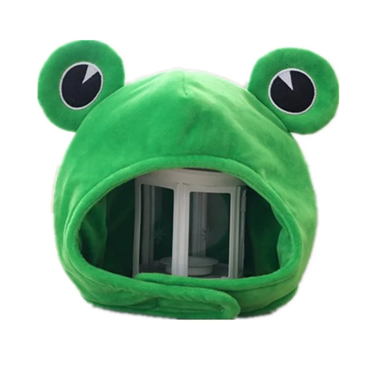 Большие глаза шляпа лягушки мультфильм плюшевая игрушка для костюмированной
