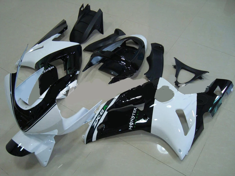 

100%NEW+ Free Custom Fairing Kit FOR KAWASAKI NINJA ZX 6R 636 03 04 ZX-6R 03-04 ZX6R 2003 2004 ZX 6R 03 04 Fairings White Black