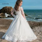 Белые Платья с цветочным рисунком, с длинным рукавом, для подружек невесты, для свадебной вечеринки