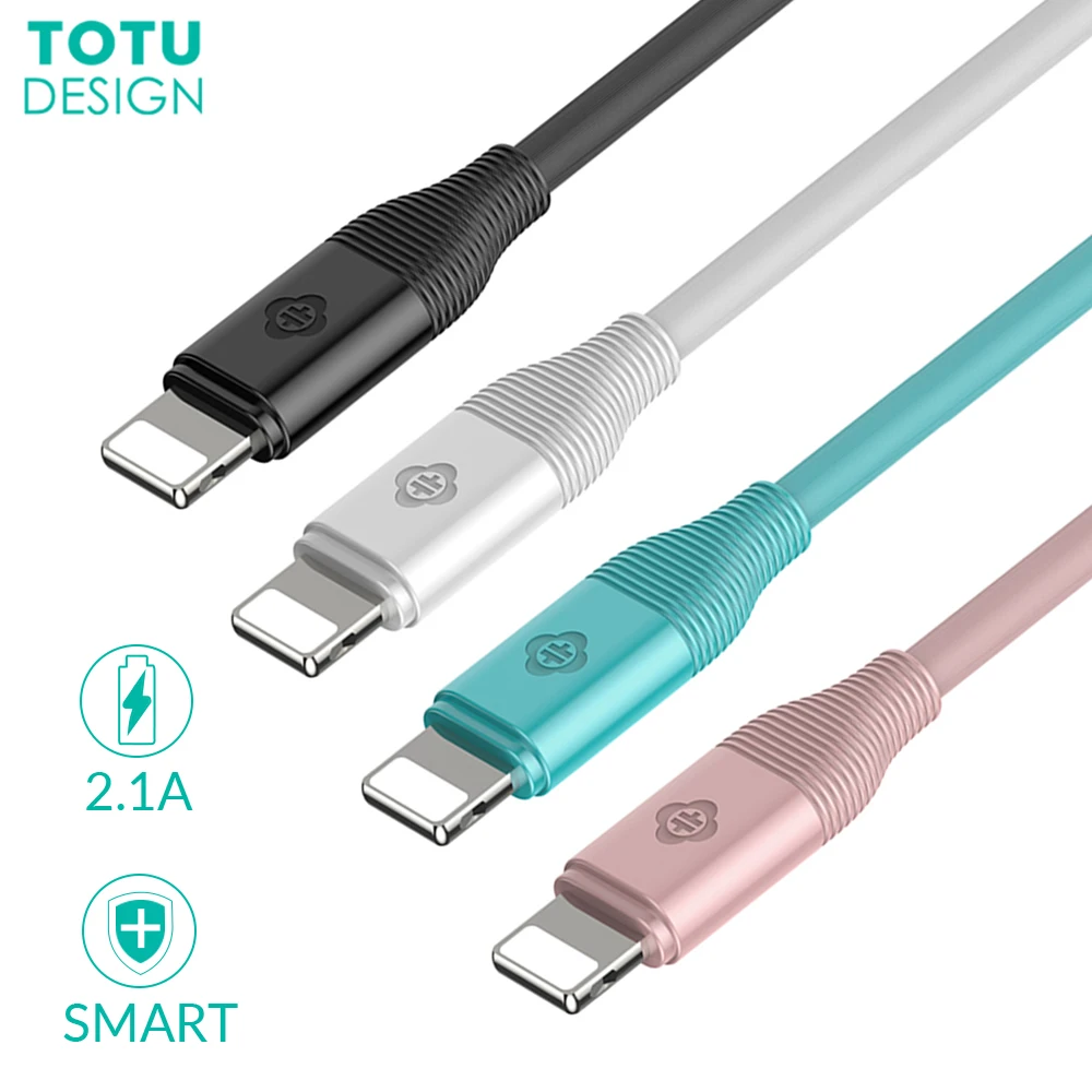TOTU оригинальный USB кабель для iPhone X 8 7 Plus DC5V 2.1A быстрой зарядки и передачи данных iPad