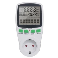 eu plug ac power meter monitor 230v eu energy meter watt calculator monitor electricity consumption measuring socket analyzer
