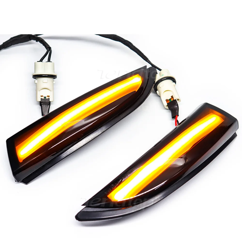 

2Pcs For Ford Fiesta B-Max 2008-2017 Dynamic Indicator Blinker LED Flashing Turn Signal Lights Amber Sequential Reminder Lamps