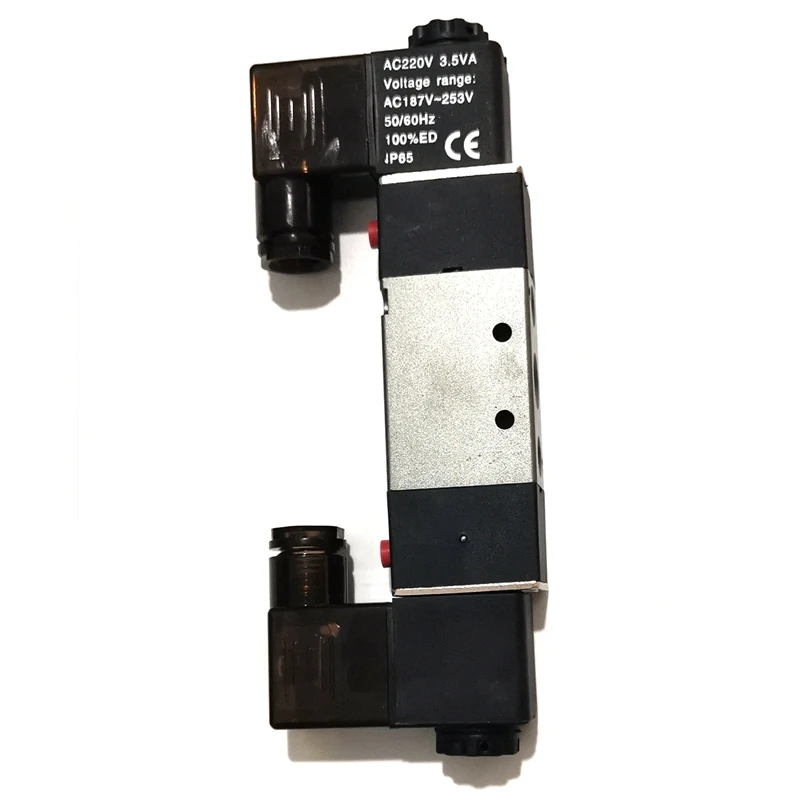 220 В пневматический двойной электрический Соленоидный клапан 2 положения 5