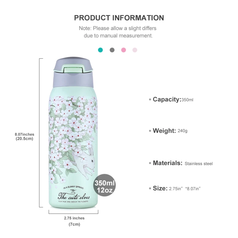 Милый термос из нержавеющей стали вакуумная колба школьный детский Термокружка