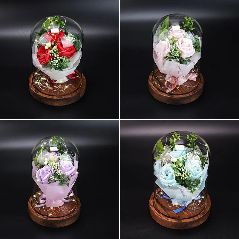 

Enchanted Flower With LED Light &Red Roses. Birthday,Valentine's Day Gift