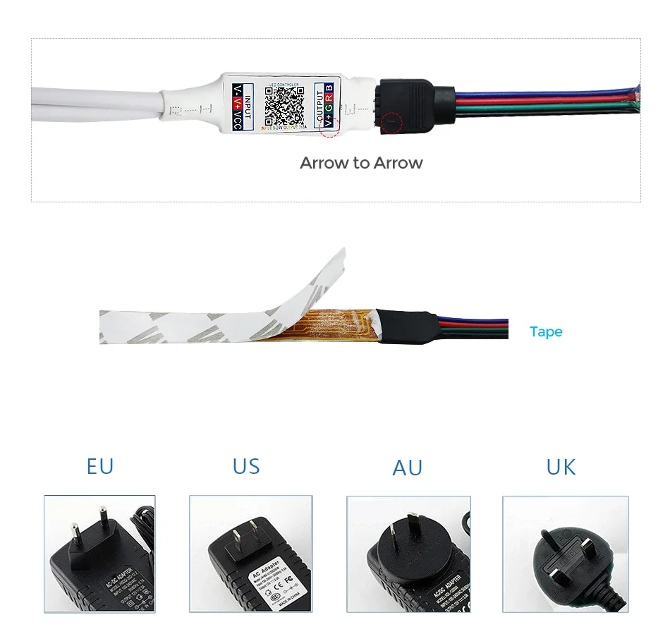 RGB Светодиодная лента светильник 5050 5 м 10 15 SMD2835 водонепроницаемая светодиодная с