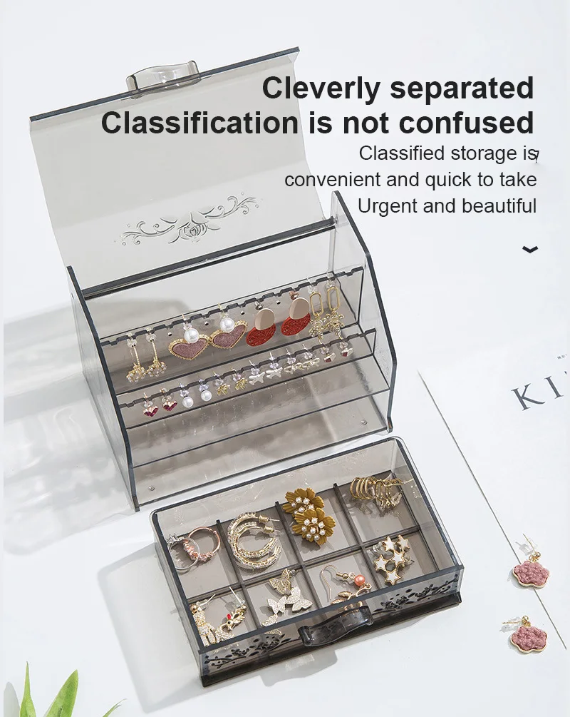 

Large Capacity Cosmetic Storage Box Makeup Drawer Organizer Jewelry Nail Polish Makeup Container Desktop Sundries Storage Box