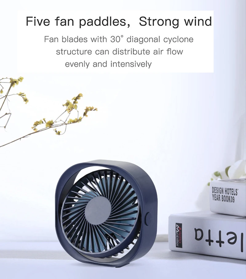 2020 Новый 360 ° USB вентилятор Охлаждающий мини портативный 3 скоростной Супер