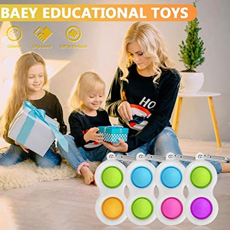 

Silicone Finger Toys Fidget Stress Relief Dimple Mini Toy For Kids Adults Decompression Educational Toy Party Favors Supplies