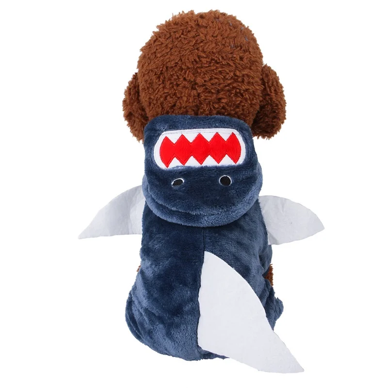 Одежда для собак зимние теплые куртки четыре ноги Акула Трансформеры толстовка с