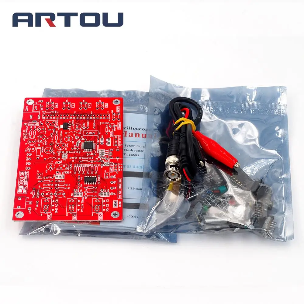 Набор цифрового осциллографа детали для электроники DSO138 осциллограф &quotсделай