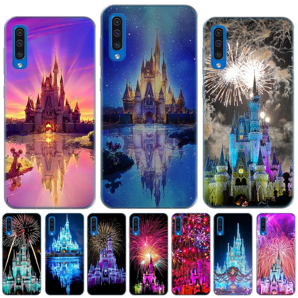 Замок фейерверк &quotЗолушка&quot мягкий чехол для задней крышки samsung Galaxy A6 A8 плюс A9 A7