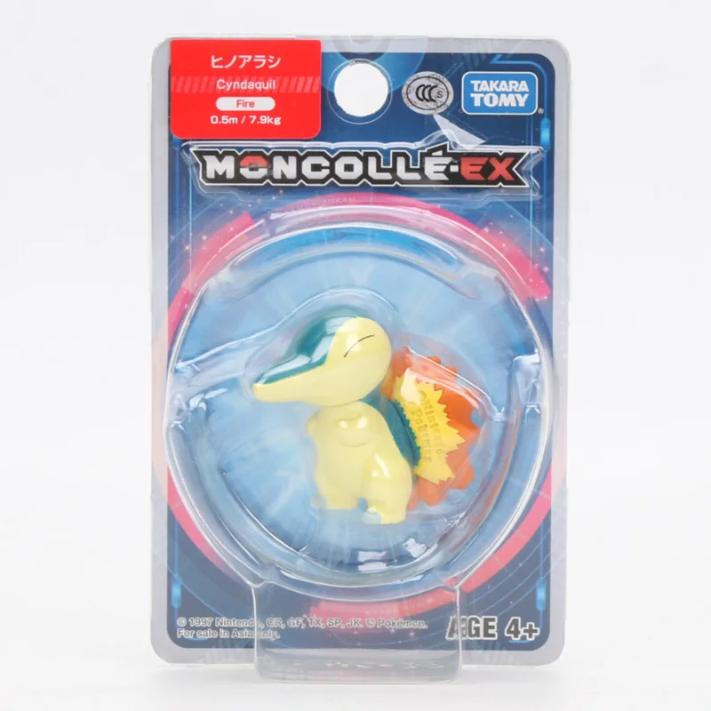15 cyndaquil Takara Tomy подлинный Покемон чармандер белка Mimikyu Raichu Mudkip Oshawott Пикачу snorlax 4 см коллекция игрушка фигурка подарки - Цвет: 15 cyndaquil
