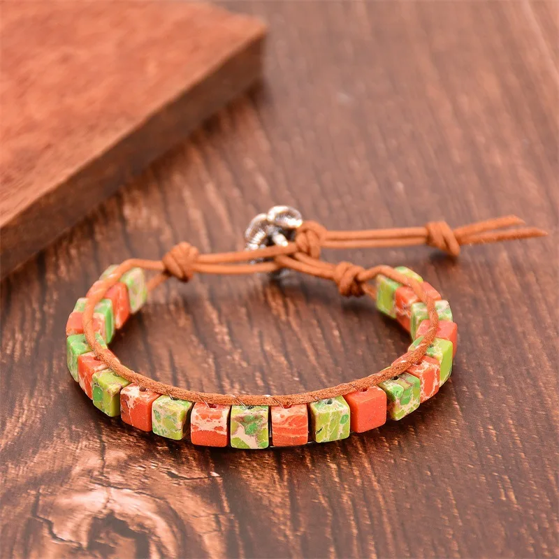 DIEZI Многоцветный этнический 7 Чакра кожаный браслет ручной работы горячий