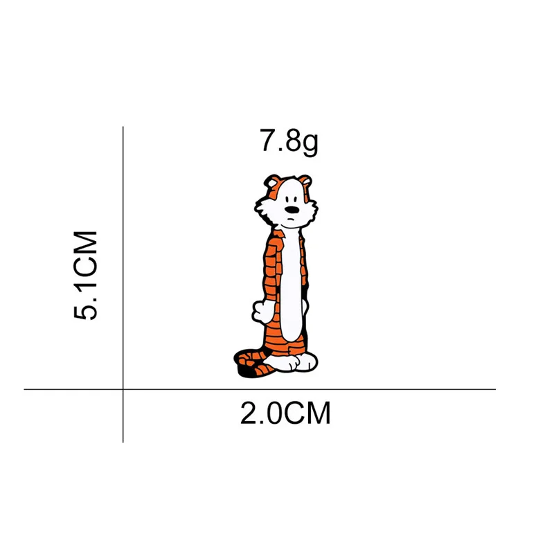 Брошка мультфильм стоячий Тигр металл эмаль нагрудные булавки рубашки куртки