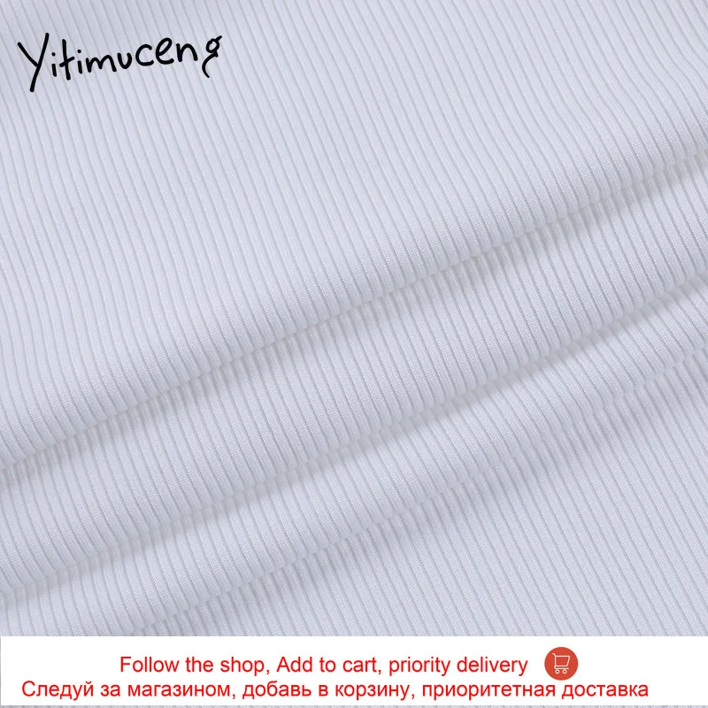 

Yitimuceng Sexy Hollow Out Mini Dress Holiday Pencil White Summer 2021 Sleeveless O-Neck Short Dresses Spliced Solid Fashion