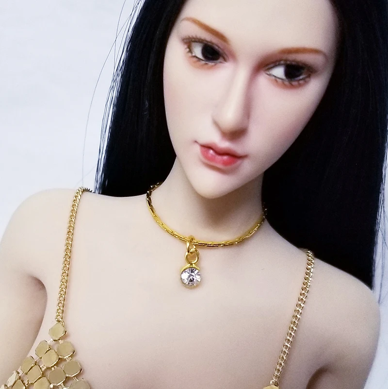 

1/6 Scale Girl's Golden Necklace Pendents Model for 12''Figures Body DIY Accessories