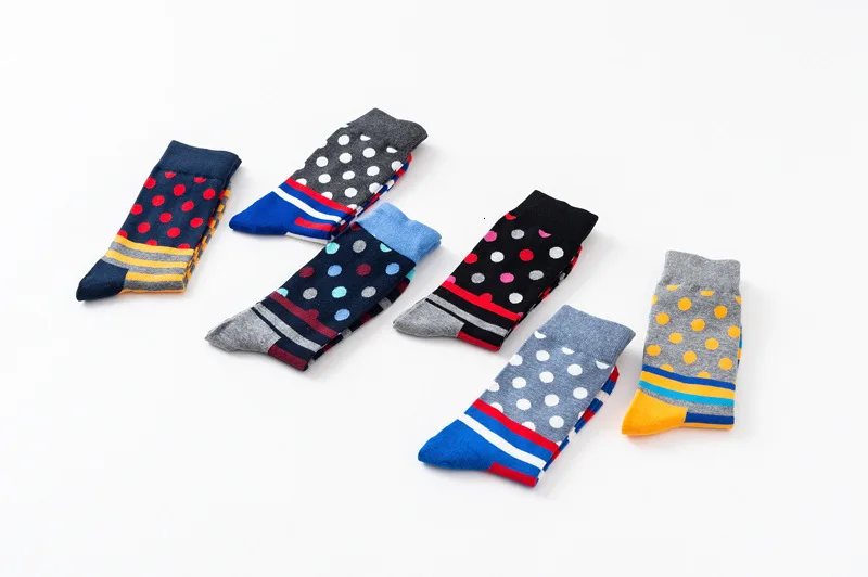 PEONFLY мужские забавные красочные чесаные хлопковые носки красный Argyle ДЮЖИНА ПАКЕТ повседневные счастливые носки платье Свадебные носки