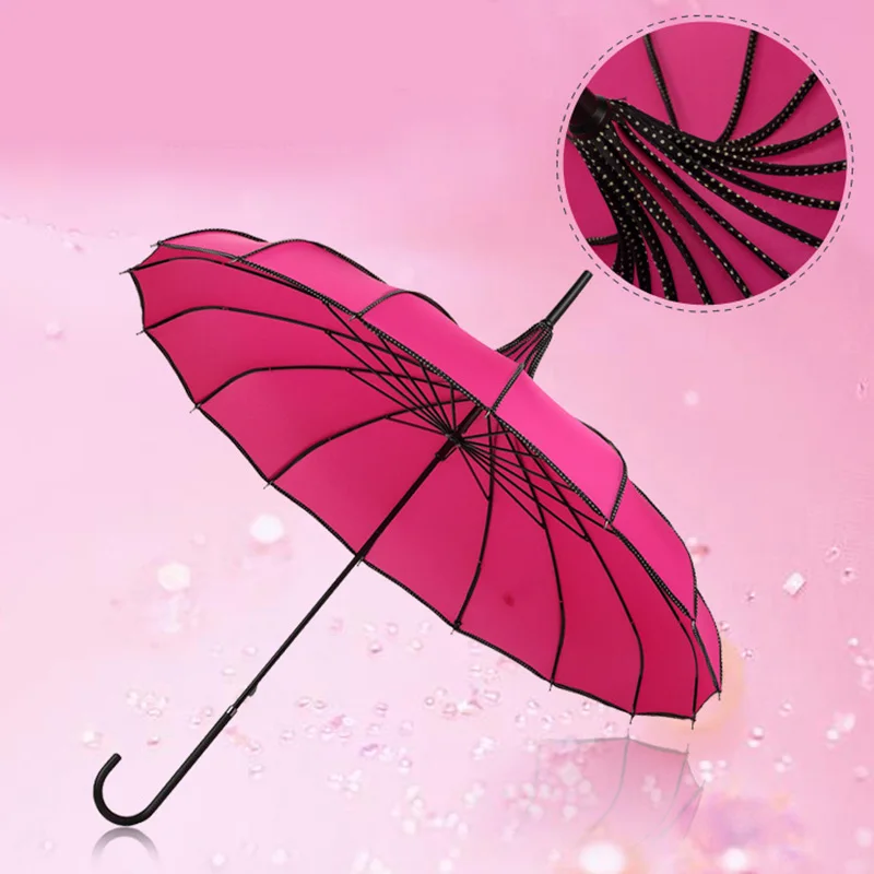 

Windproof Sun Rain Umbrella UV Protective UmbrellaTravel Umbrella Wedding Party Fashion Folding Umbrella Vintage Pagoda Umbrella
