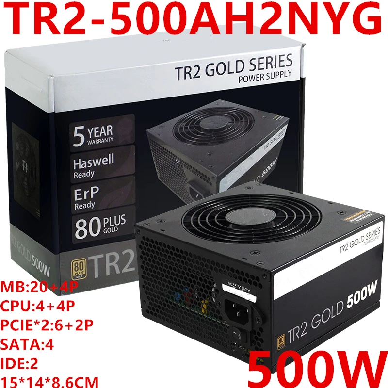 Новый оригинальный блок питания для Thermaltake(Tt) бренда TR2 GOLD 500 Вт 80plus Gold Game бесшумный