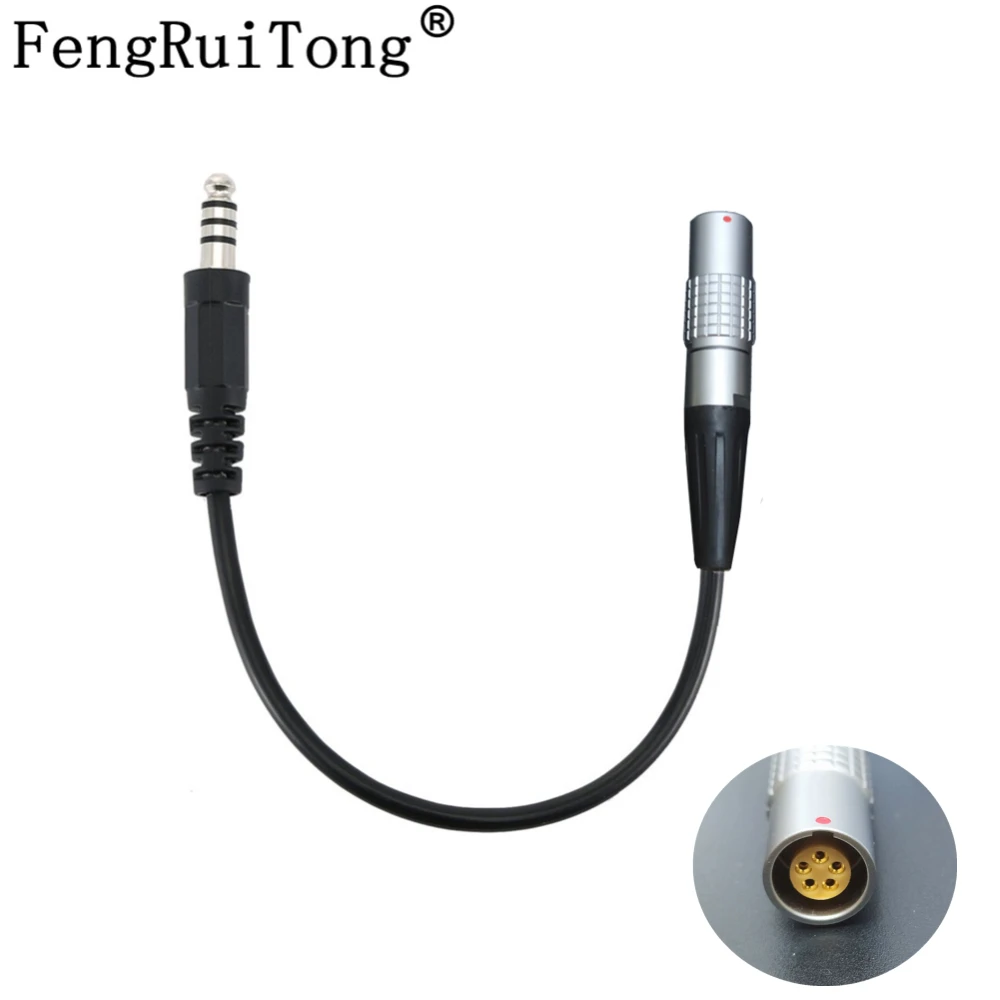 Adaptador de auriculares t&aacute;cticos, conector Lemo de 5 pines (tipo Selex/Bowman) a conector Nexus TP-120 para configuraci&oacute;n de cableado NATO-0