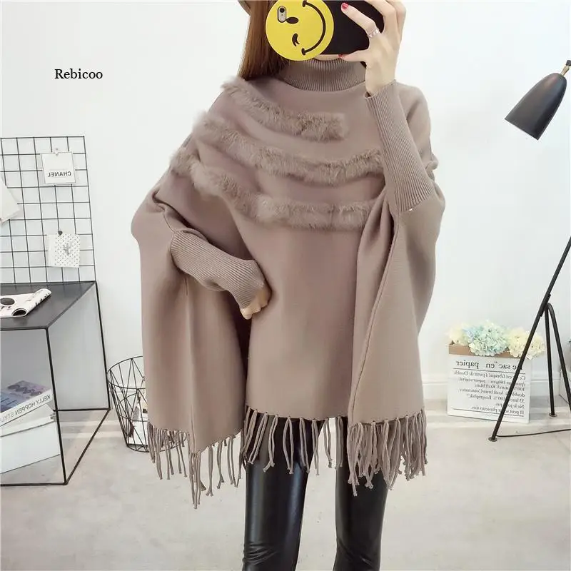 Женская накидка из кроличьего меха пуловер пальто новая модная весенняя Дамская