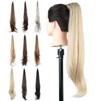soowee long layered ponytail synthetic hair extension dirty blonde pony tail flexible wrap hair ponytails hairpieces