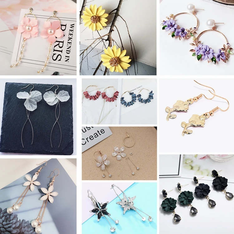 2019 корейские массивные серьги в виде цветов с жемчугом и кристаллами