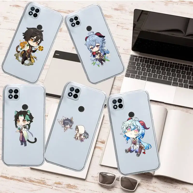

Genshin impact Anime Phone Case Transparent for Xiaomi redmi note 5 7 8 9 10 11 t S A lite pro high quality funda