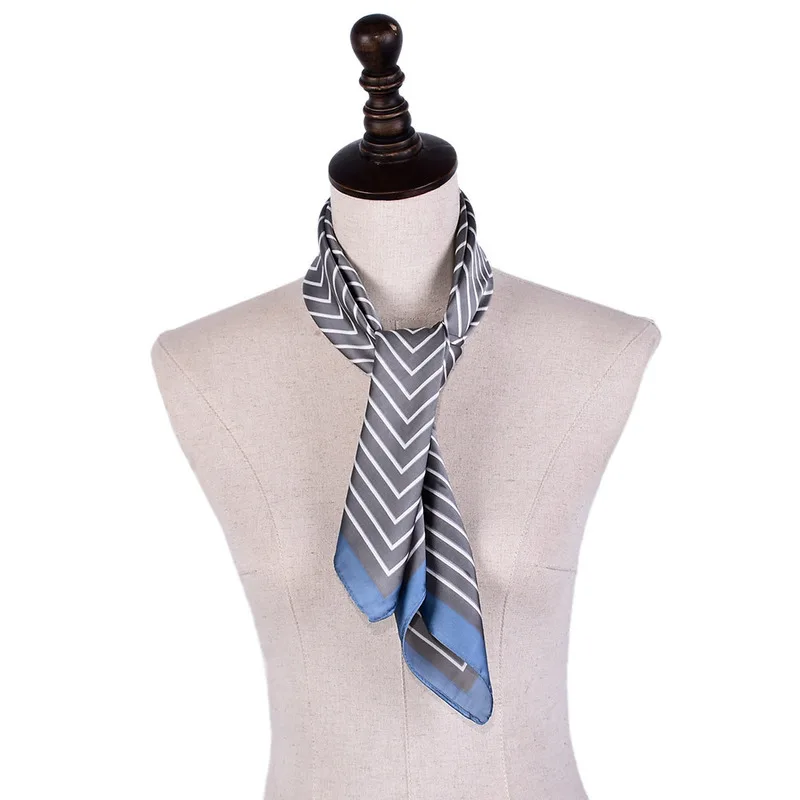 Шифоновые шарфы в полоску лето небольшие Квадратные платки г. | Аксессуары для